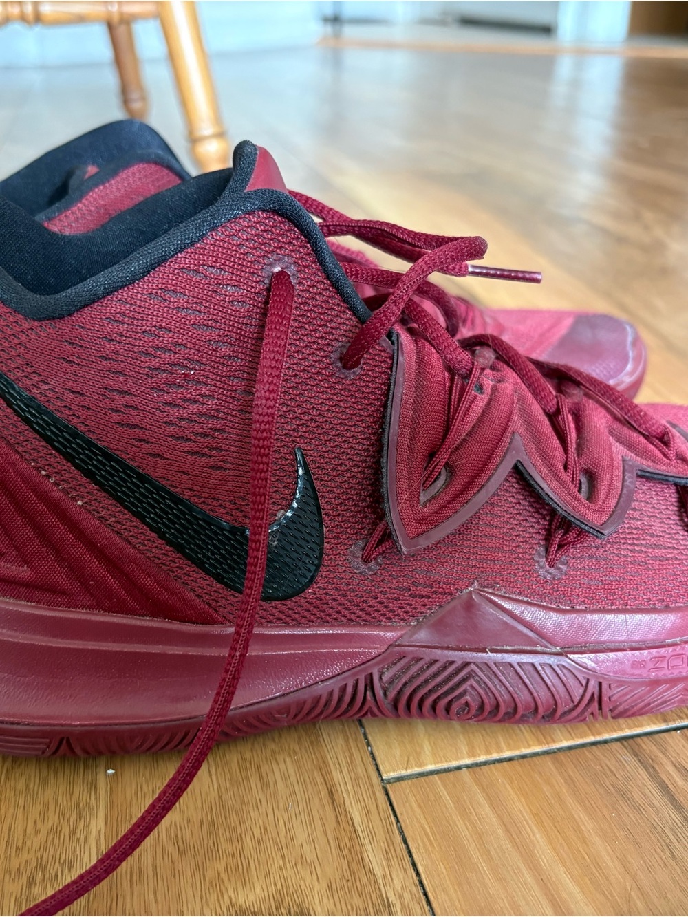 Nike Black Athletic Shoe Interior with Light Blue Accent